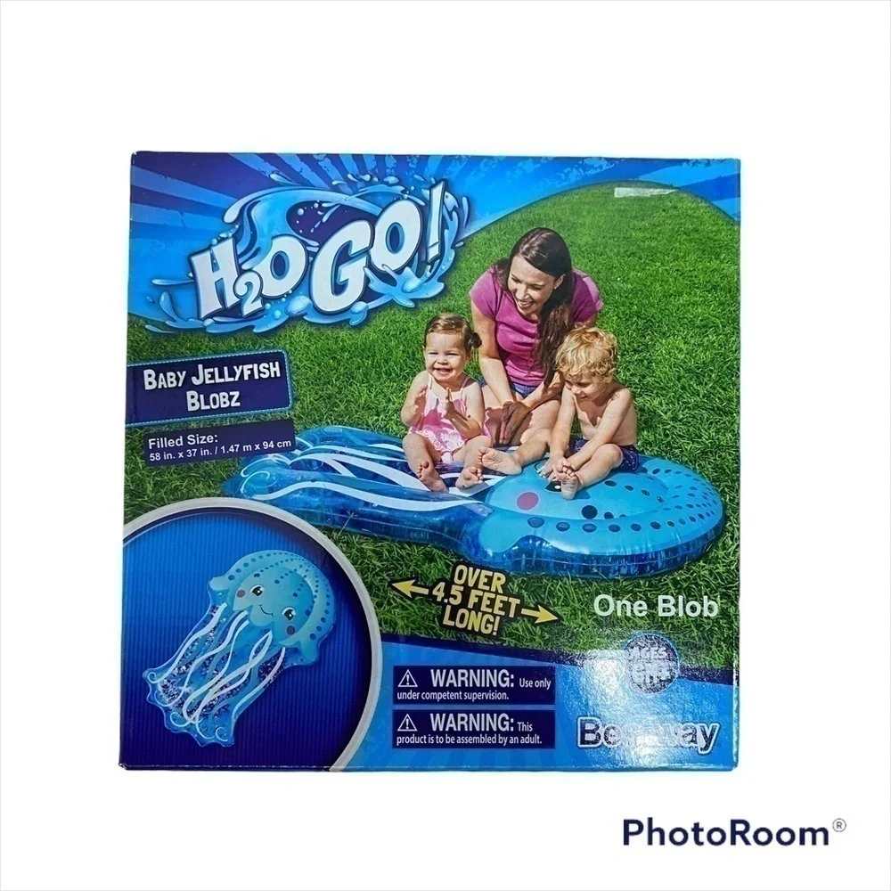 H2O Go Water Toy Baby Jellyfish Blobz 4.5 ft Long Blue Mat
